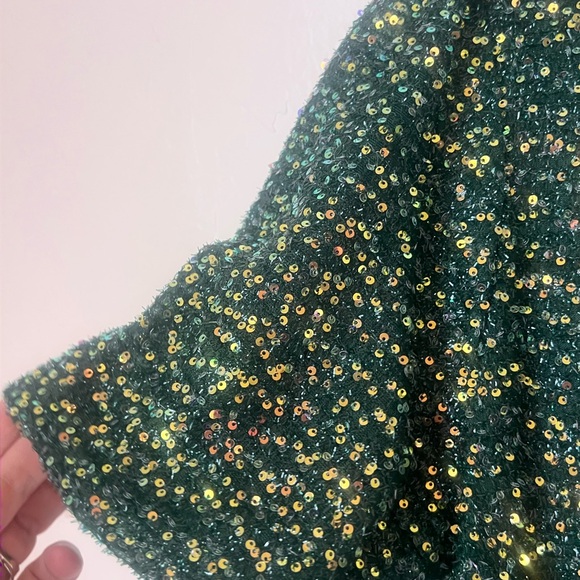 Baltic Born Emerald Sequin Dress size M - Picture 4 of 9